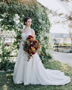 Bride with bouquet